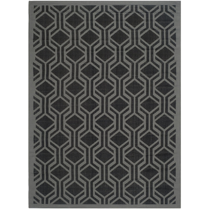 SAFAVIEH Outdoor CY6114-225 Courtyard Black / Anthracite Rug Image 11