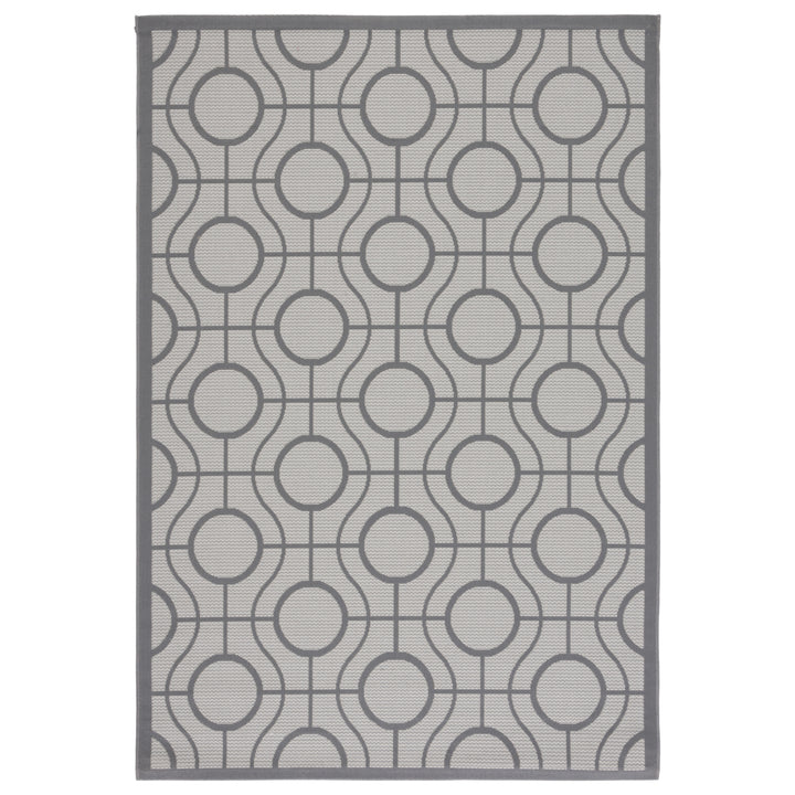 SAFAVIEH Outdoor CY6115-78 Courtyard Lt Grey / Anthracite Rug Image 10