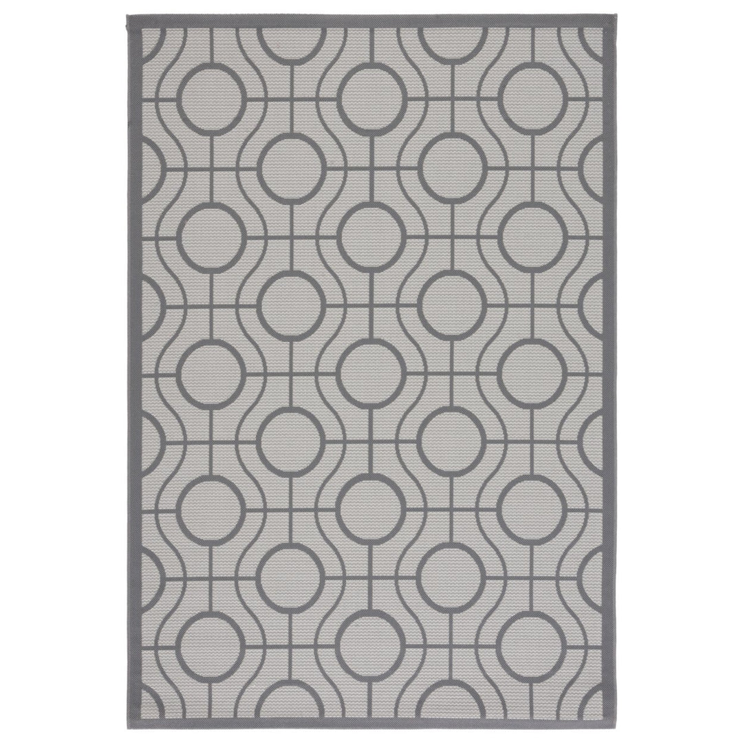 SAFAVIEH Outdoor CY6115-78 Courtyard Lt Grey / Anthracite Rug Image 1