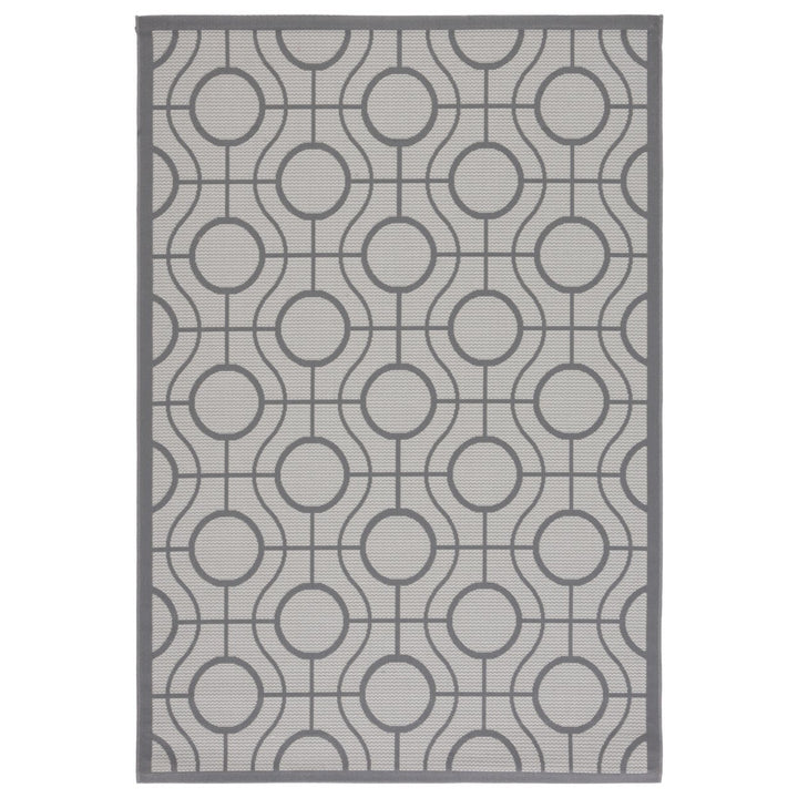 SAFAVIEH Outdoor CY6115-78 Courtyard Lt Grey / Anthracite Rug Image 1