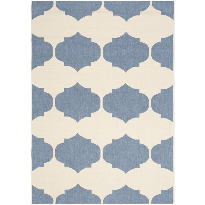 SAFAVIEH Indoor Outdoor CY6162-233 Courtyard Beige / Blue Rug Image 1