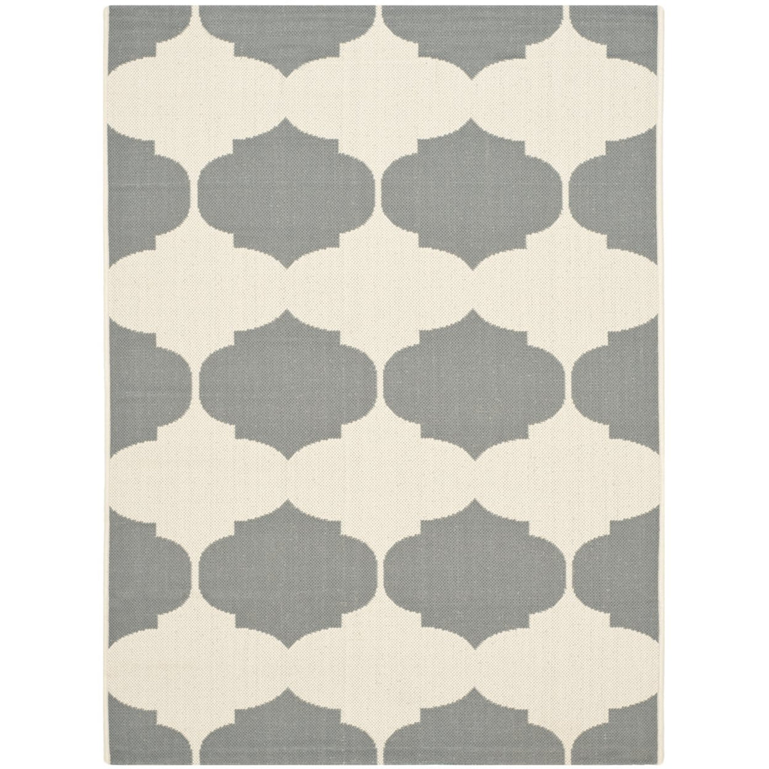 SAFAVIEH Outdoor CY6162-236 Courtyard Beige / Anthracite Rug Image 1