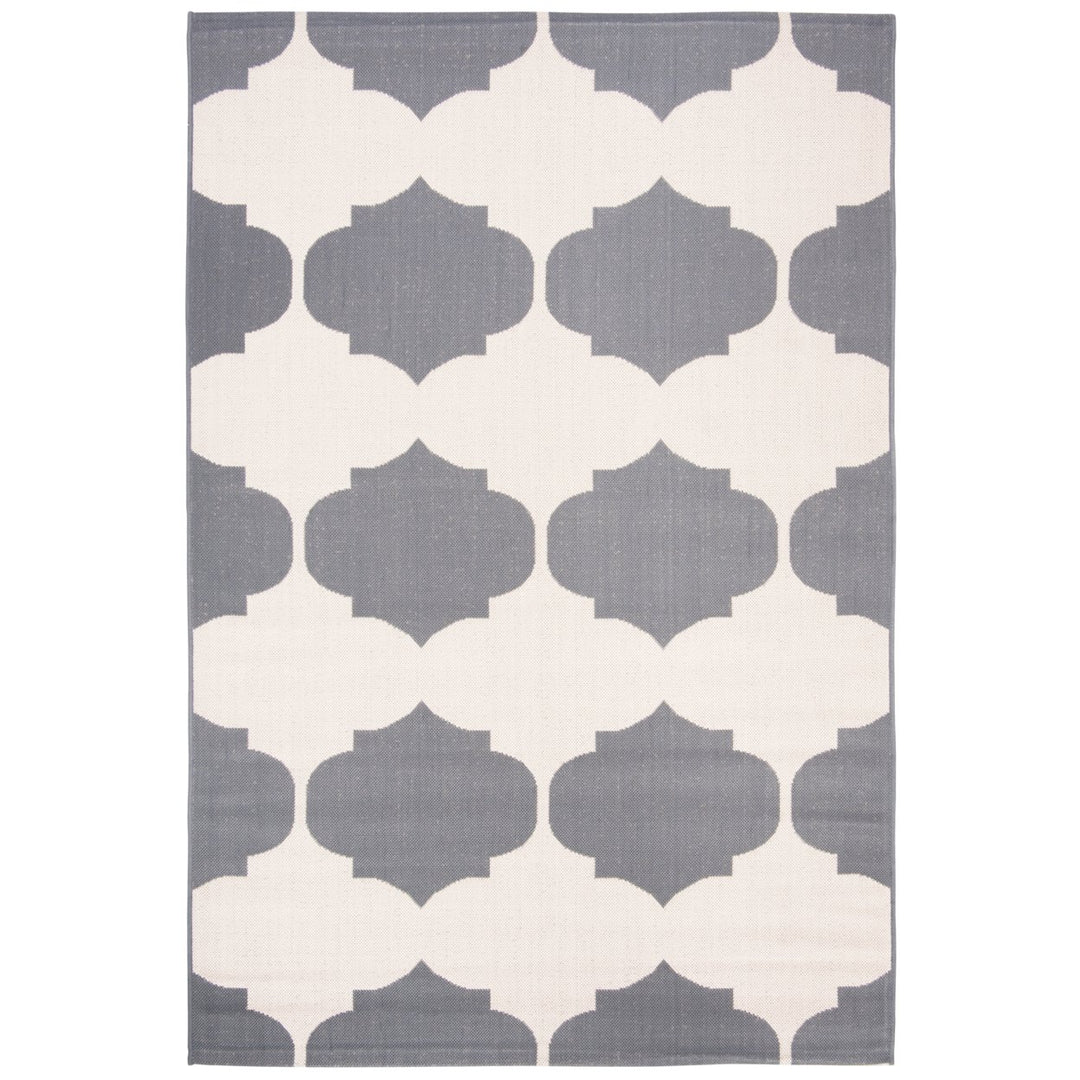 SAFAVIEH Outdoor CY6162-236 Courtyard Beige / Anthracite Rug Image 1