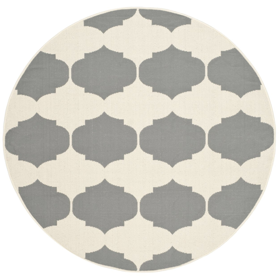 SAFAVIEH Outdoor CY6162-236 Courtyard Beige / Anthracite Rug Image 1