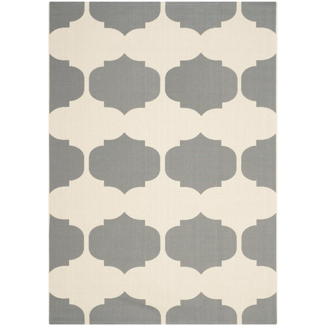 SAFAVIEH Outdoor CY6162-236 Courtyard Beige / Anthracite Rug Image 1