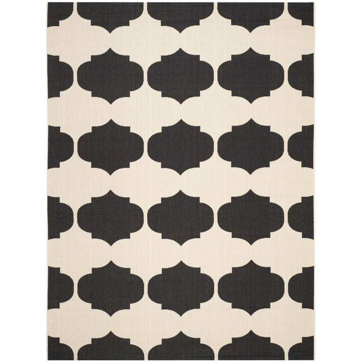 SAFAVIEH Indoor Outdoor CY6162-256 Courtyard Beige / Black Rug Image 4