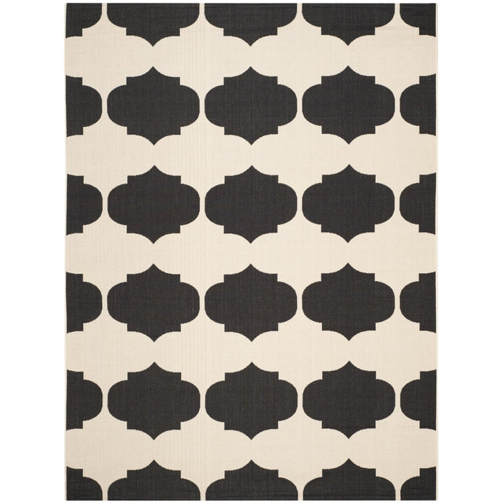 SAFAVIEH Indoor Outdoor CY6162-256 Courtyard Beige / Black Rug Image 1