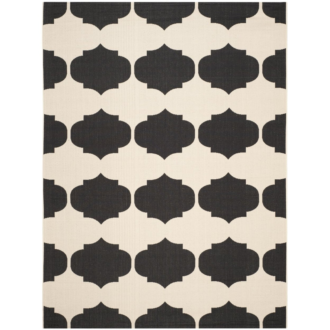 SAFAVIEH Indoor Outdoor CY6162-256 Courtyard Beige / Black Rug Image 1