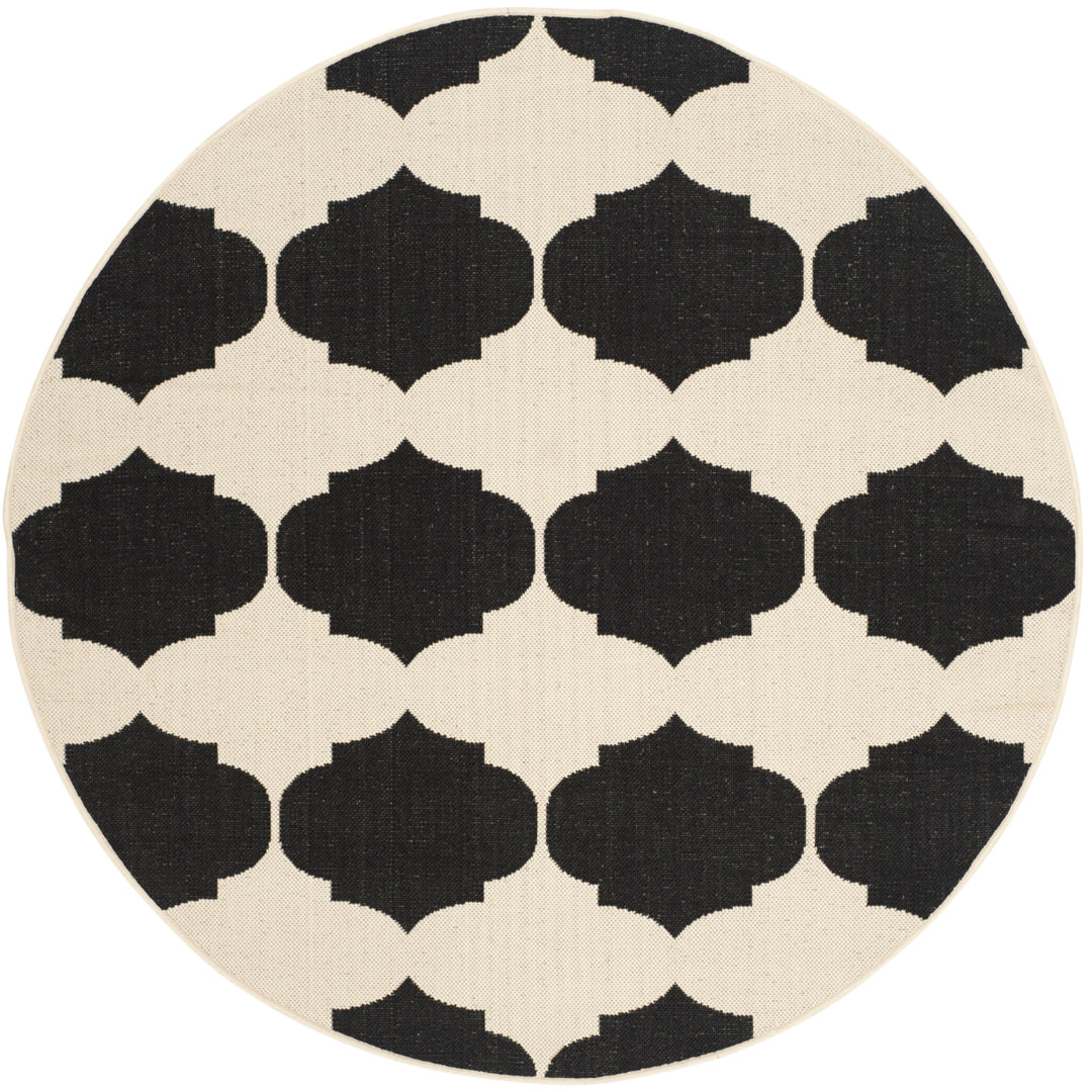 SAFAVIEH Indoor Outdoor CY6162-256 Courtyard Beige / Black Rug Image 5