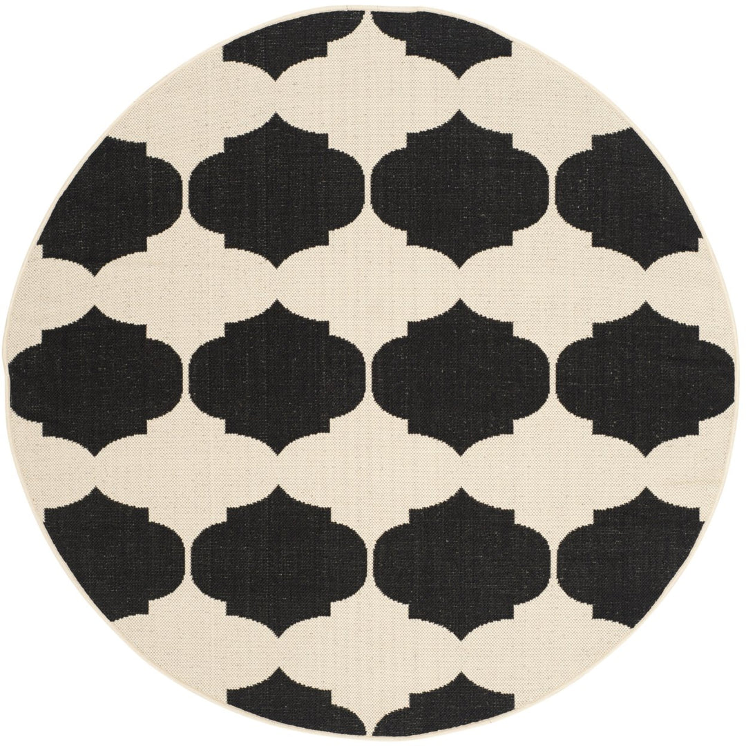 SAFAVIEH Indoor Outdoor CY6162-256 Courtyard Beige / Black Rug Image 1