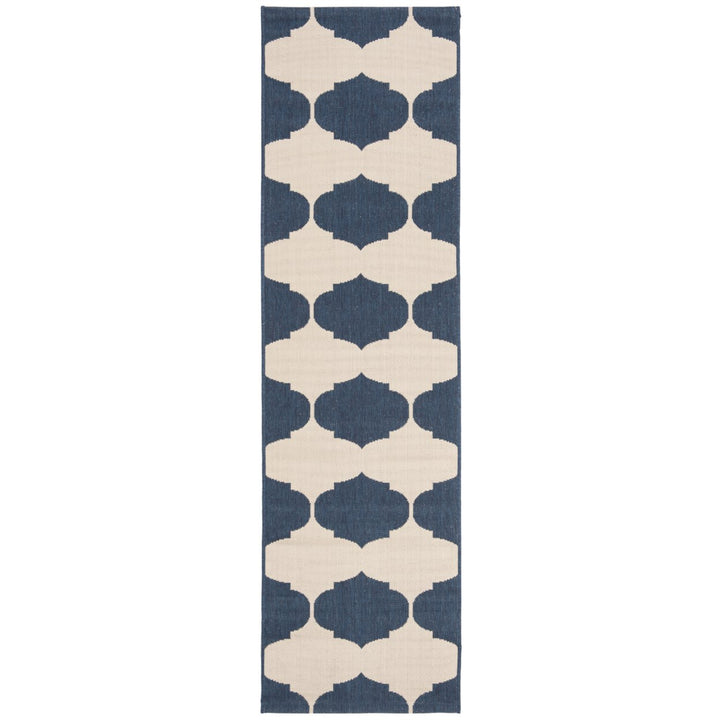 SAFAVIEH Indoor Outdoor CY6162-258 Courtyard Beige / Navy Rug Image 1