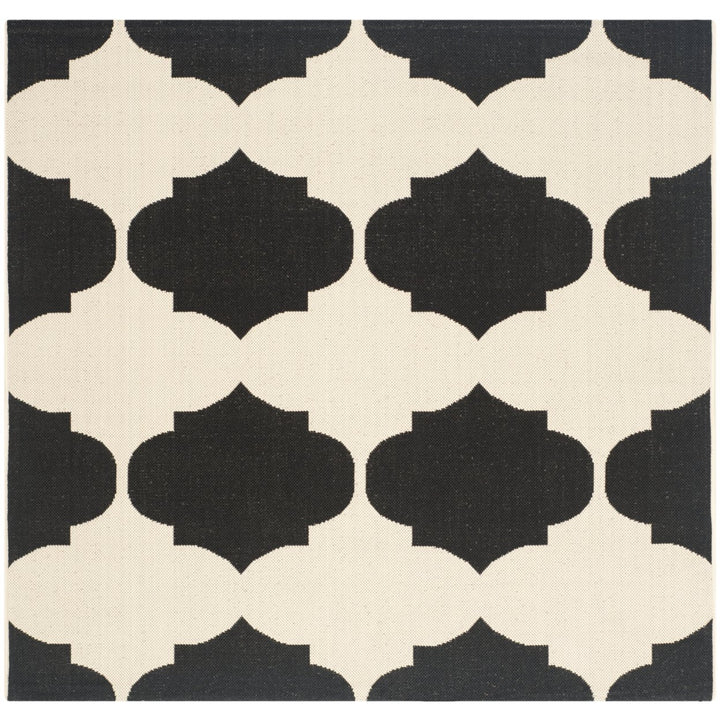 SAFAVIEH Indoor Outdoor CY6162-256 Courtyard Beige / Black Rug Image 1