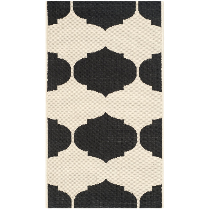 SAFAVIEH Indoor Outdoor CY6162-256 Courtyard Beige / Black Rug Image 10