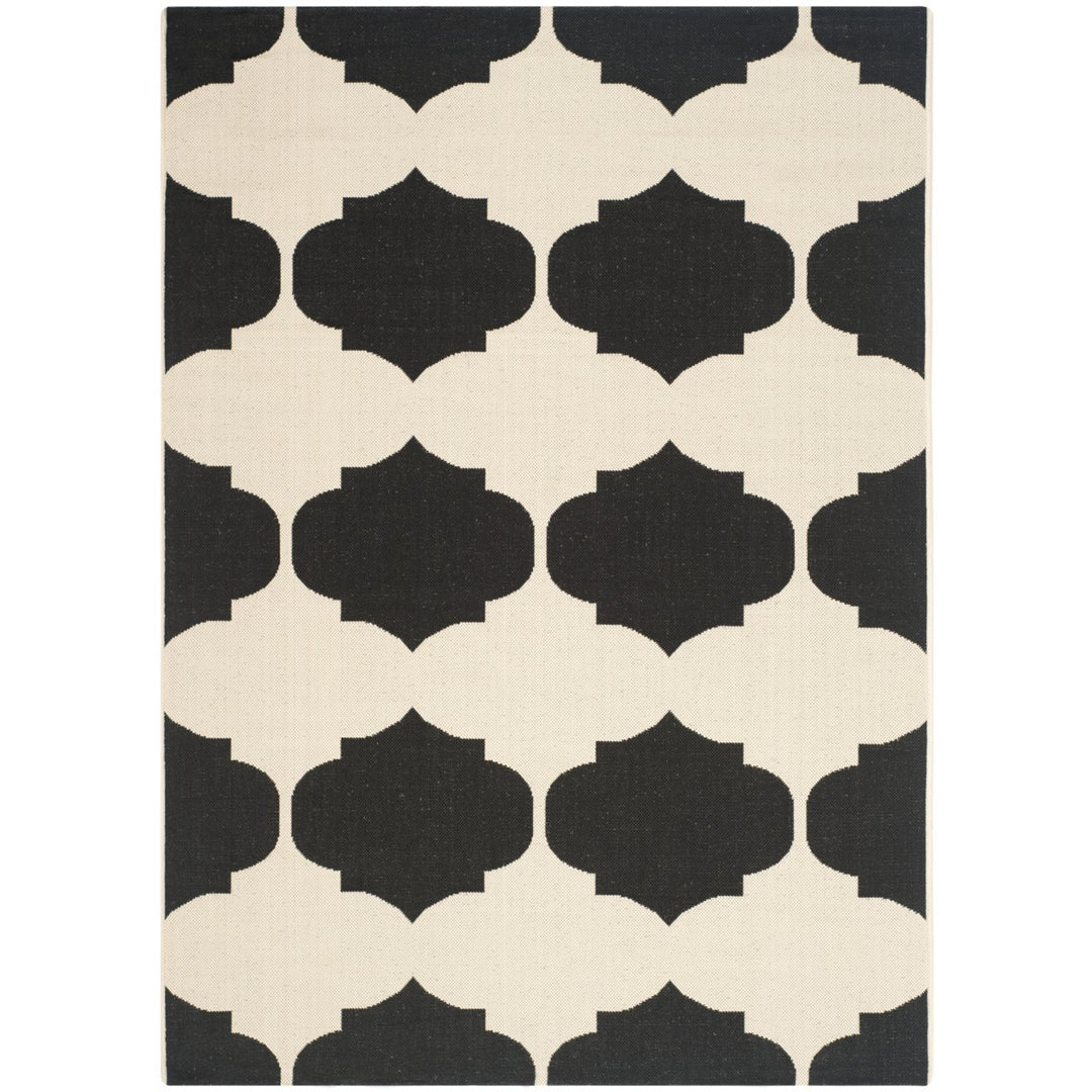 SAFAVIEH Indoor Outdoor CY6162-256 Courtyard Beige / Black Rug Image 12