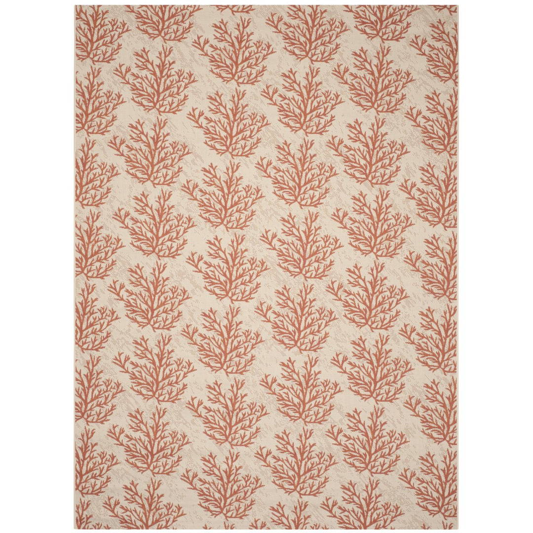 SAFAVIEH Outdoor CY6210-231 Courtyard Beige / Terracotta Rug Image 1