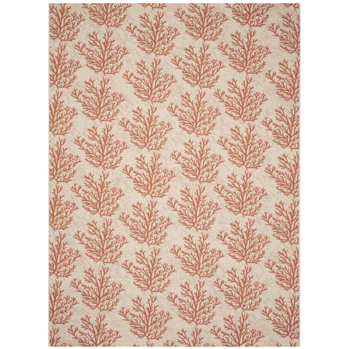 SAFAVIEH Outdoor CY6210-231 Courtyard Beige / Terracotta Rug Image 1