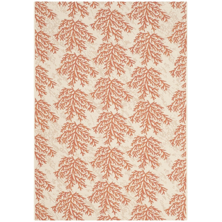 SAFAVIEH Outdoor CY6210-231 Courtyard Beige / Terracotta Rug Image 1