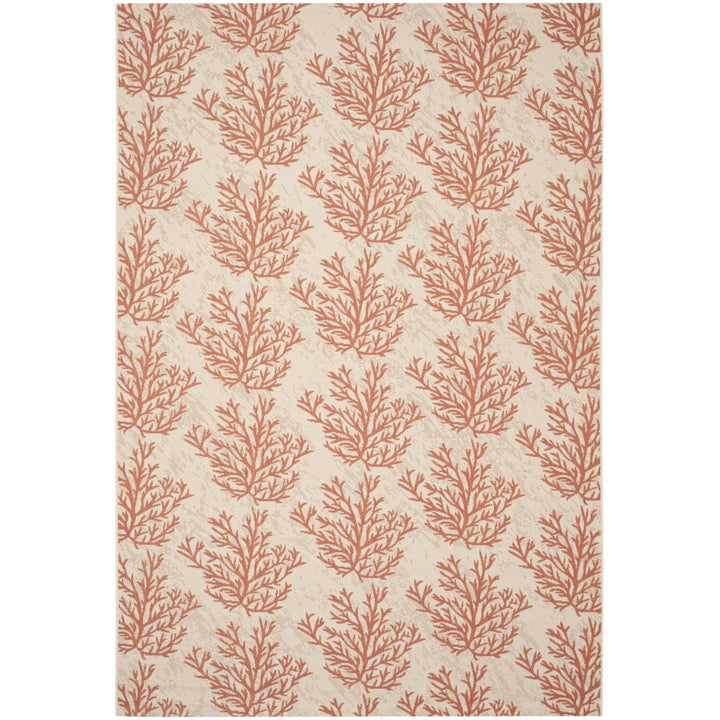 SAFAVIEH Outdoor CY6210-231 Courtyard Beige / Terracotta Rug Image 1