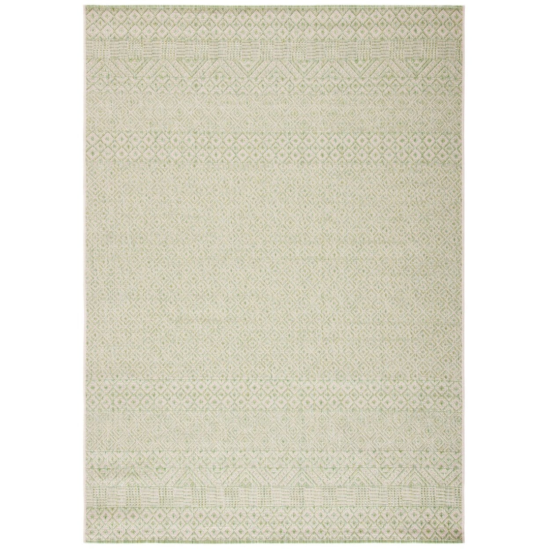 SAFAVIEH Outdoor CY6235-21812 Courtyard Beige / Green Rug Image 1