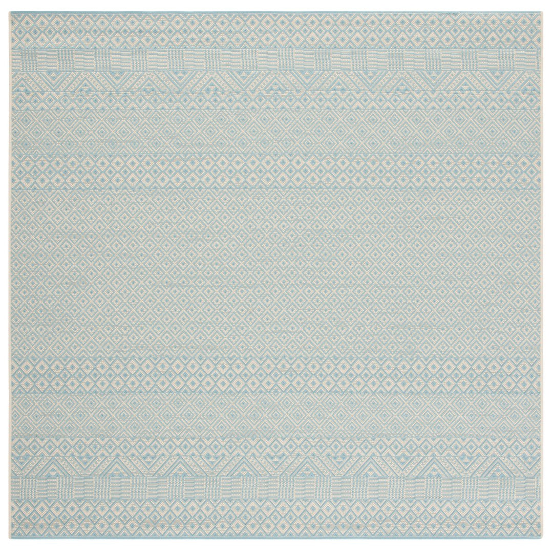 SAFAVIEH Outdoor CY6235-21312 Courtyard Beige / Aqua Rug Image 1