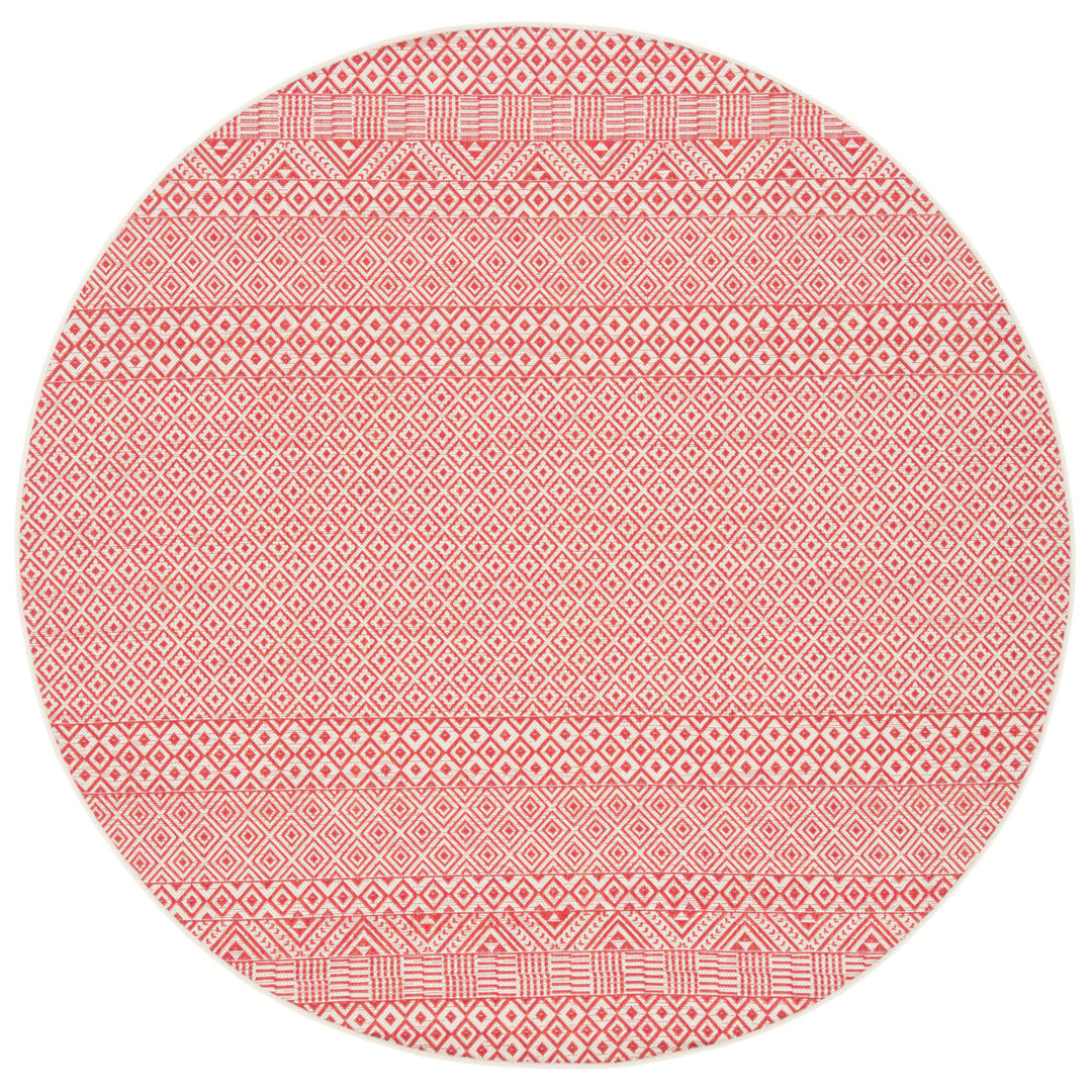 SAFAVIEH Outdoor CY6235-23812 Courtyard Beige / Red Rug Image 1