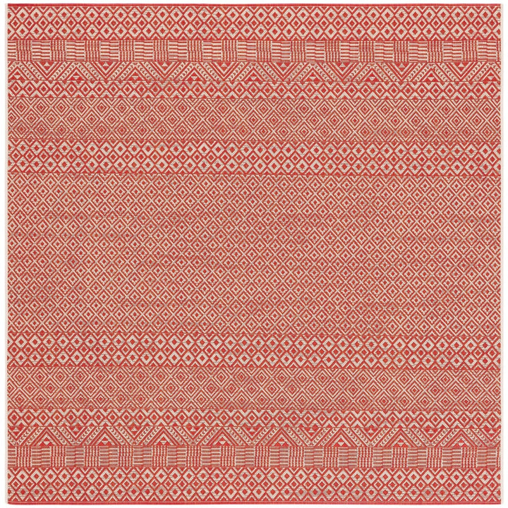 SAFAVIEH Outdoor CY6235-23812 Courtyard Beige / Red Rug Image 1