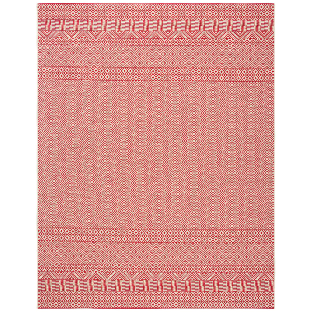 SAFAVIEH Outdoor CY6235-23812 Courtyard Beige / Red Rug Image 1