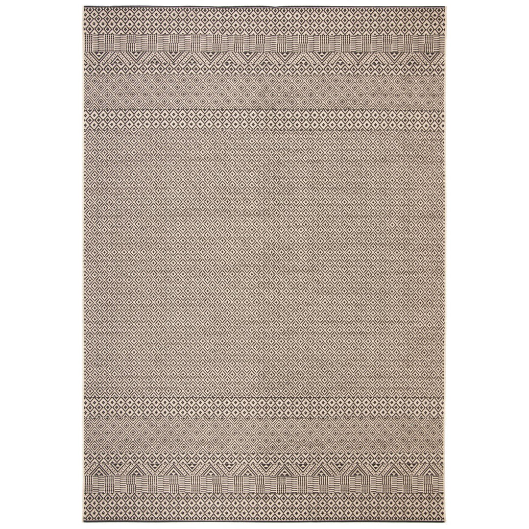 SAFAVIEH Outdoor CY6235-25612 Courtyard Beige / Black Rug Image 1