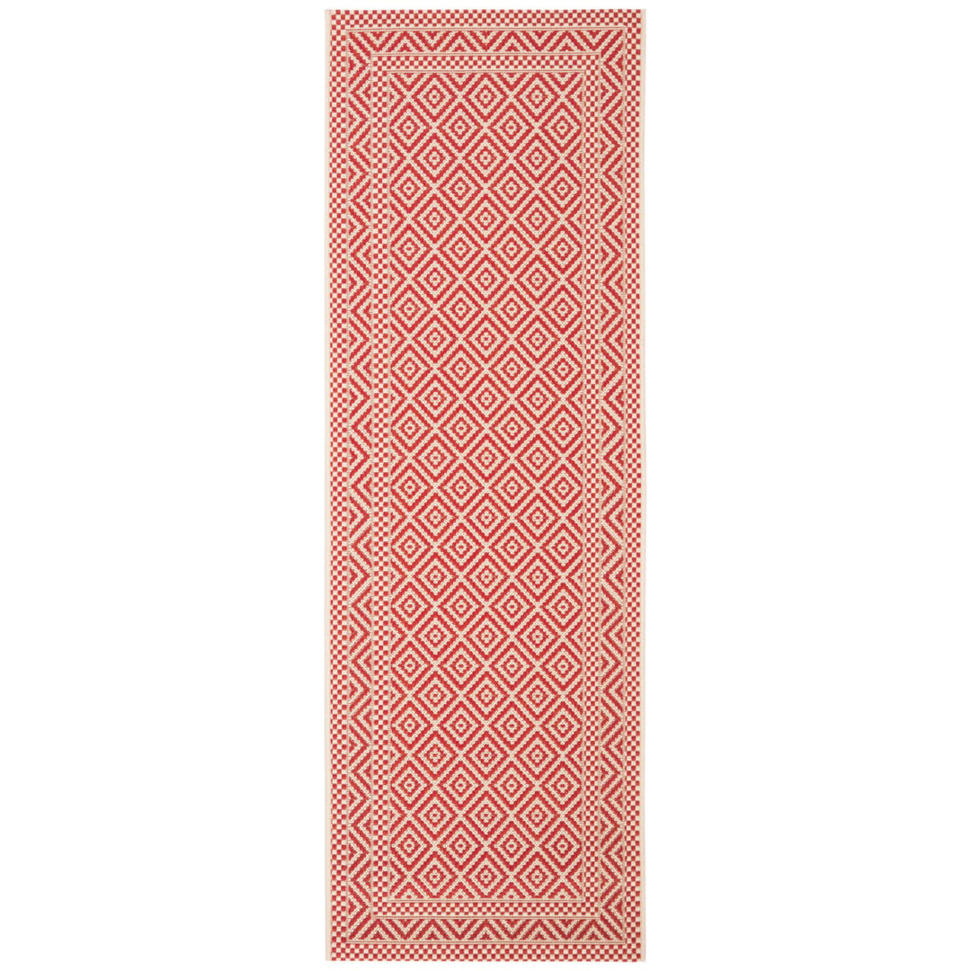 SAFAVIEH Outdoor CY6236-23812 Courtyard Beige / Red Rug Image 1