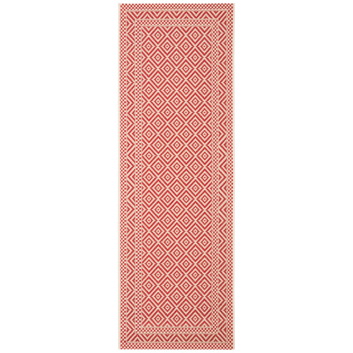 SAFAVIEH Outdoor CY6236-23812 Courtyard Beige / Red Rug Image 1