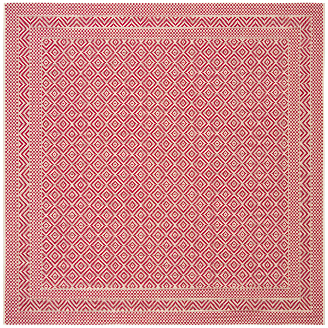 SAFAVIEH Outdoor CY6236-23812 Courtyard Beige / Red Rug Image 1