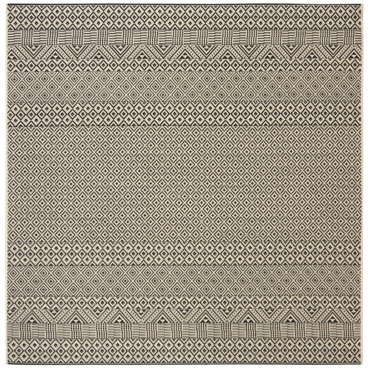 SAFAVIEH Outdoor CY6235-25612 Courtyard Beige / Black Rug Image 1