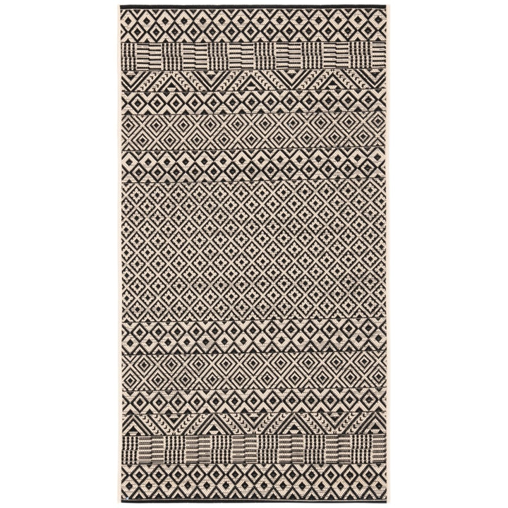 SAFAVIEH Outdoor CY6235-25612 Courtyard Beige / Black Rug Image 1