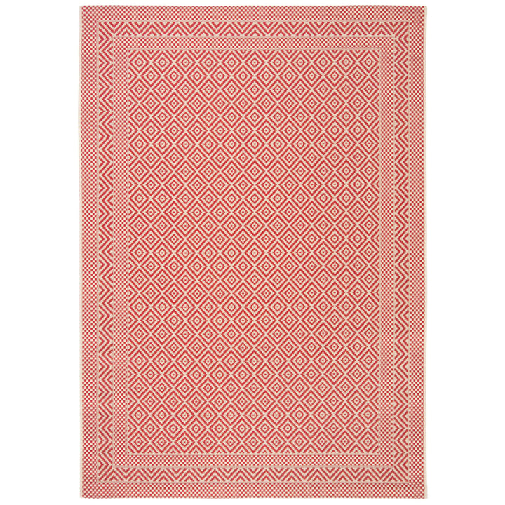 SAFAVIEH Outdoor CY6236-23812 Courtyard Beige / Red Rug Image 1