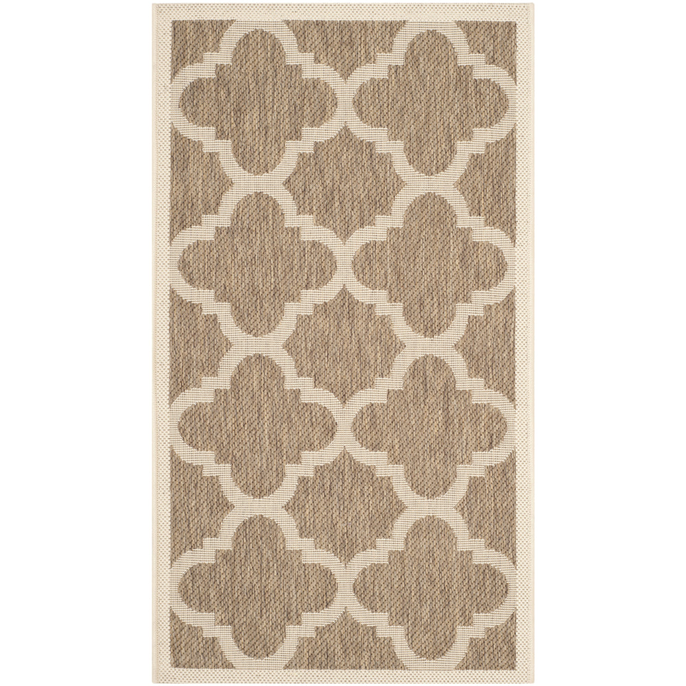 SAFAVIEH Outdoor CY6243-242 Courtyard Collection Brown Rug Image 2