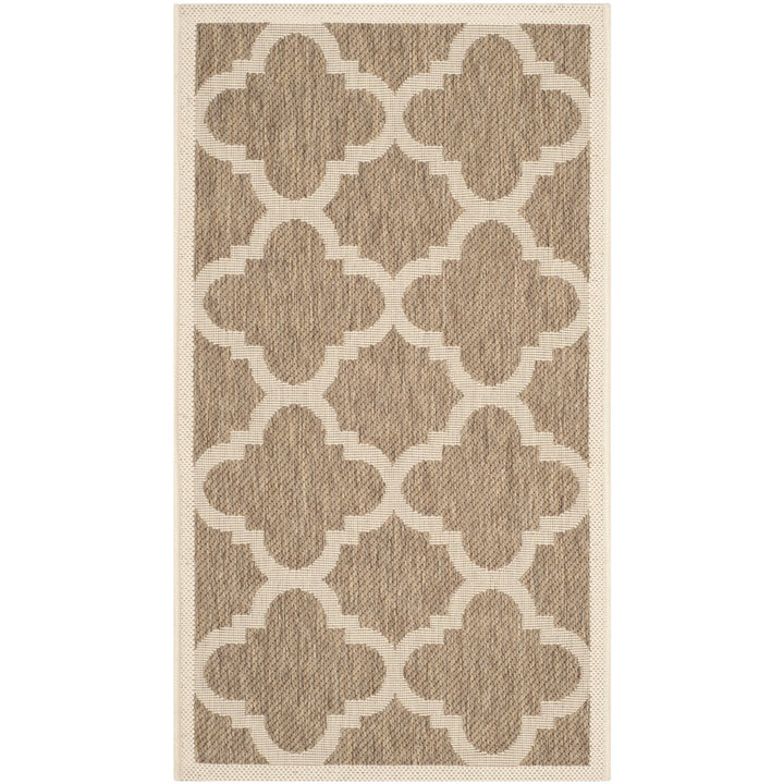 SAFAVIEH Outdoor CY6243-242 Courtyard Collection Brown Rug Image 1