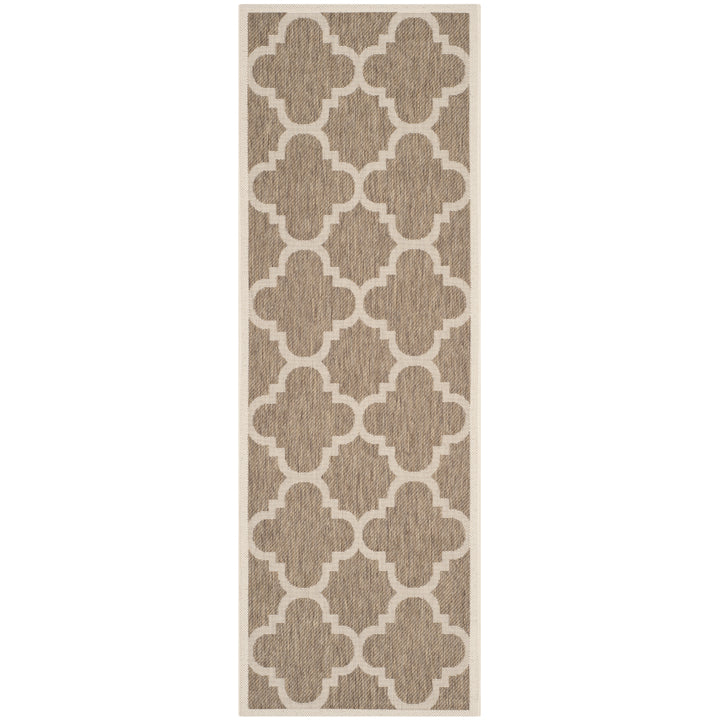 SAFAVIEH Outdoor CY6243-242 Courtyard Collection Brown Rug Image 3