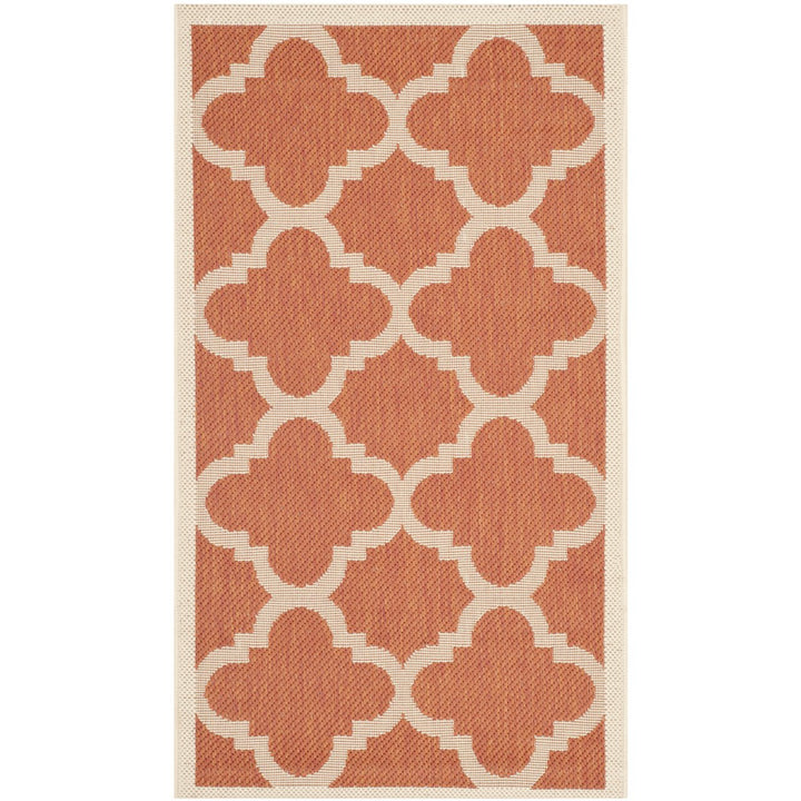 SAFAVIEH Outdoor CY6243-241 Courtyard Collection Terracotta Rug Image 2