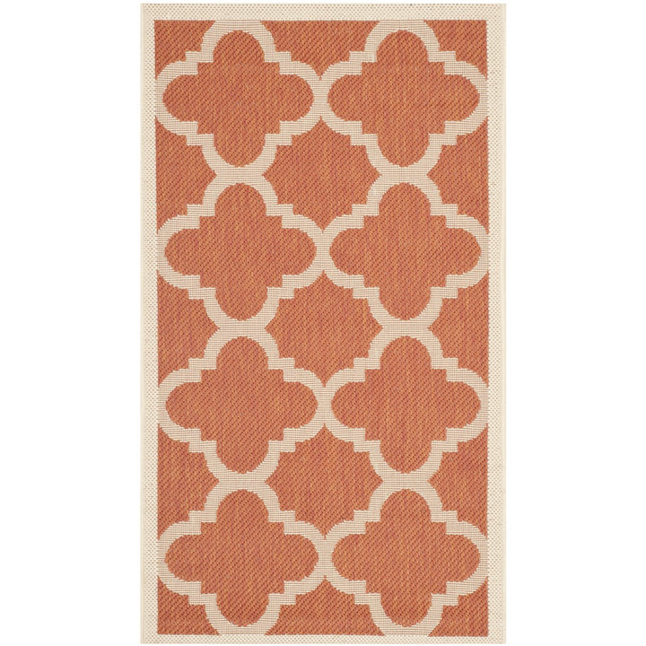 SAFAVIEH Outdoor CY6243-241 Courtyard Collection Terracotta Rug Image 1