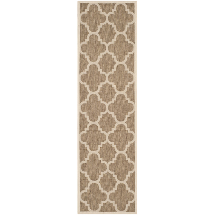 SAFAVIEH Outdoor CY6243-242 Courtyard Collection Brown Rug Image 4