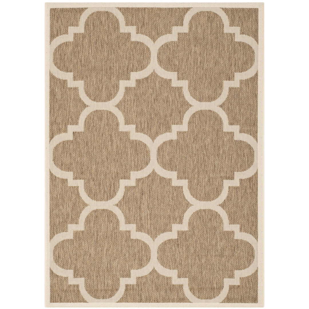 SAFAVIEH Outdoor CY6243-242 Courtyard Collection Brown Rug Image 5