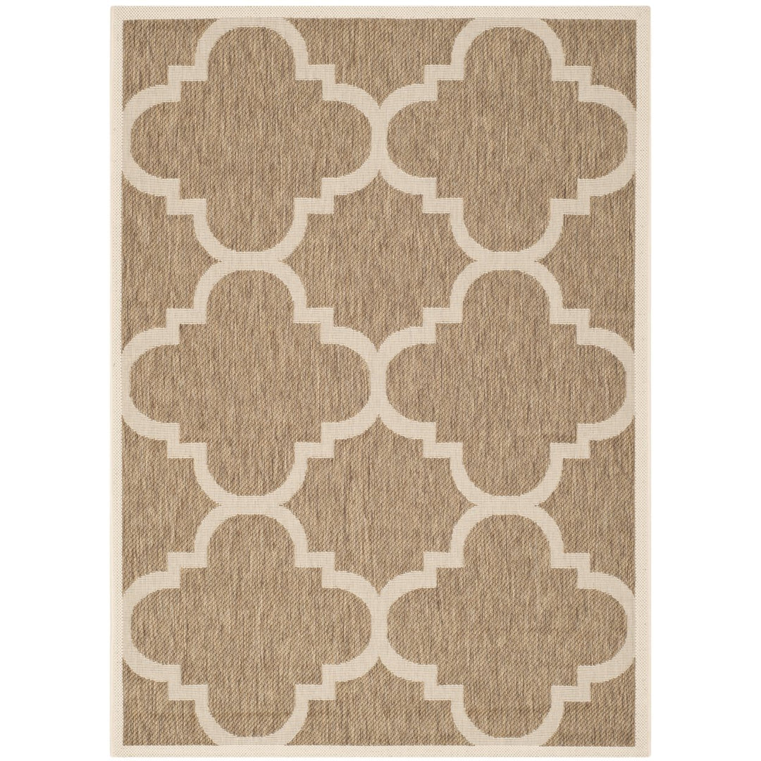 SAFAVIEH Outdoor CY6243-242 Courtyard Collection Brown Rug Image 1