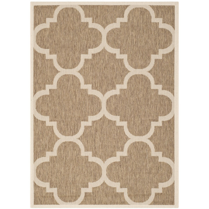 SAFAVIEH Outdoor CY6243-242 Courtyard Collection Brown Rug Image 1