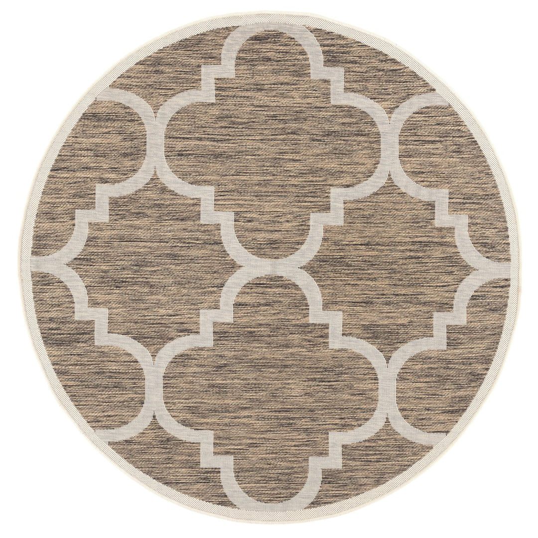 SAFAVIEH Outdoor CY6243-242 Courtyard Collection Brown Rug Image 6