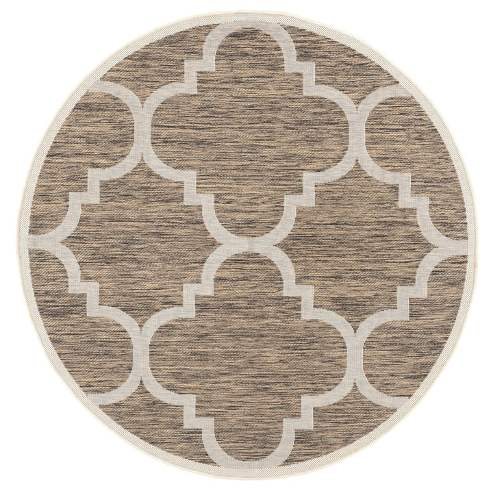 SAFAVIEH Outdoor CY6243-242 Courtyard Collection Brown Rug Image 1