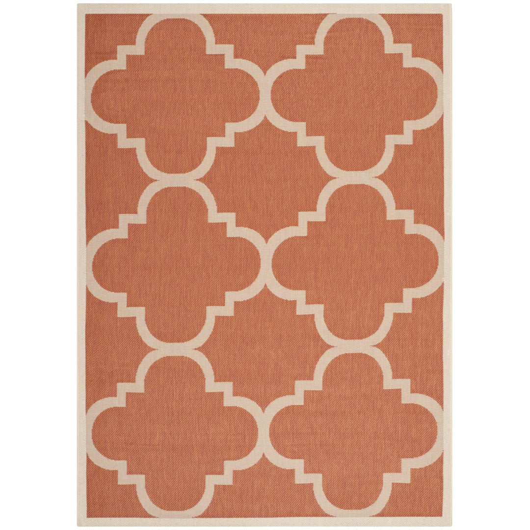 SAFAVIEH Outdoor CY6243-241 Courtyard Collection Terracotta Rug Image 5
