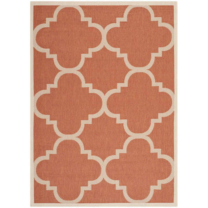 SAFAVIEH Outdoor CY6243-241 Courtyard Collection Terracotta Rug Image 1