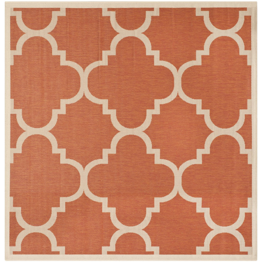 SAFAVIEH Outdoor CY6243-241 Courtyard Collection Terracotta Rug Image 1