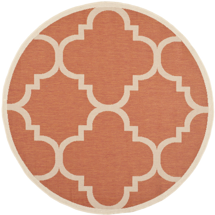 SAFAVIEH Outdoor CY6243-241 Courtyard Collection Terracotta Rug Image 7