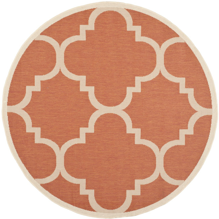 SAFAVIEH Outdoor CY6243-241 Courtyard Collection Terracotta Rug Image 7